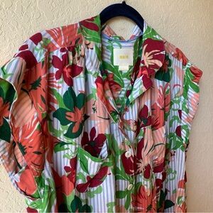 Maeve Anthropologie Button Down Top size L